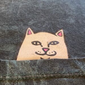 RipnDip Unisex Green Acid Wash L/S Lord Nermal Skate Cat Kingpi T-Shirt Sz M